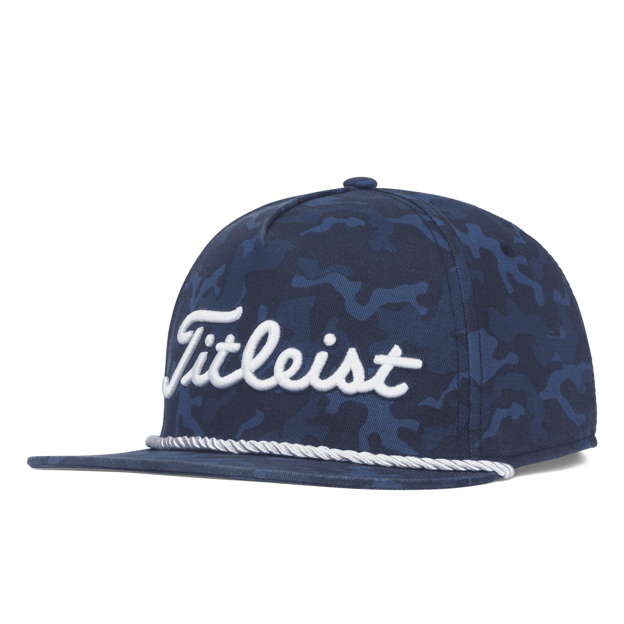 Navy Camo Cotton Rope Flat Bill