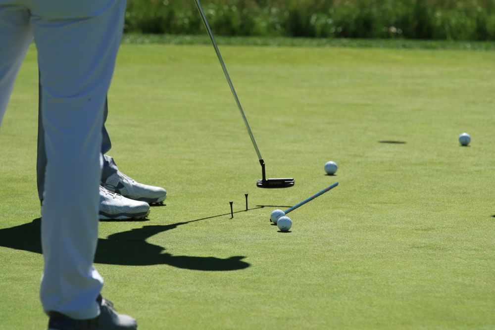 Then we made our way over to the practice green...