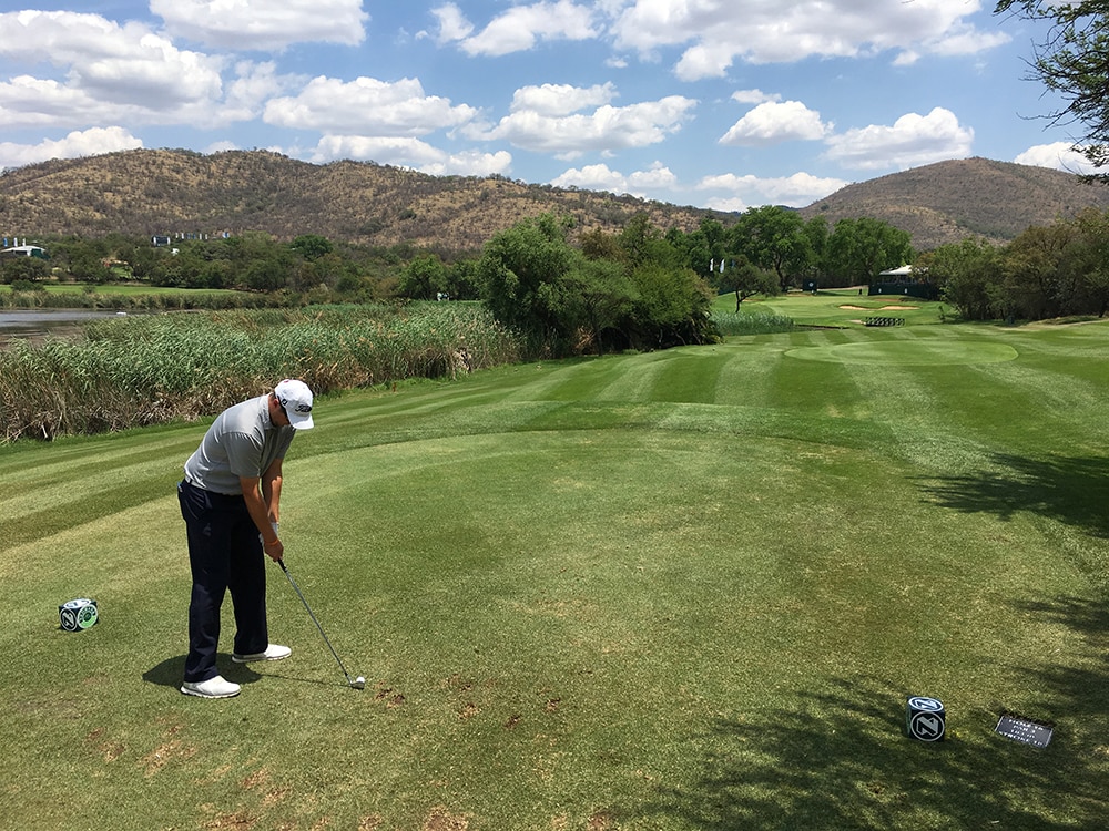 On the tee Matthew Southgate...